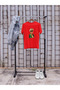 Women's Printed Circle Neck Cotton Oversize Short Sleeve T-Shirt - 3