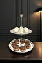 2-Tier Stainless Steel Cookie Stand Decorative Serving Tray Cake Serving Appetizer Tiered Serving - 4