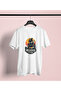 Moto Travel Printed Unisex Circle Neck Cotton Oversize Short Sleeve T-Shirt - 2