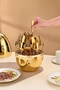 Hollow Set 24 Compartment Gold Cutlery Box – Egg Shaped Empty Fork Spoon Stand 31X19 - 3