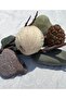 Bath Washcloth - Hand Knitted - 100% Sheep Wool - Double Layer Washcloth - Set of 3 / Light-Dark Brown and Gray - 5
