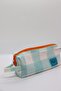 Purple Gingham Lined Washable Cloth Pen Holder Pencil Box - 5