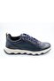 20414 Genuine Leather Navy Blue Men's Casual Shoes