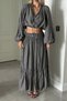 Women's Anthracite Wrinkle Look Suit - 3