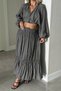 Women's Anthracite Wrinkle Look Suit - 2