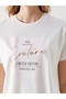 Lcw Vision Ecru Crew Neck Printed Women's T-Shirt - 3