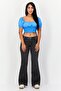 Women Regular Fit High Rise Washed Flared Jeans, Grey - 3