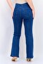 Women Flare Stretchable Jeans, Medium Blue - 3