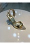 Vollex Single Strap Metal Detailed Heeled Shoes - 3