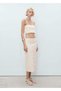 Embossed Floral Midi Skirt - 2