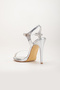 Women's High Heeled Silver Mirror Thin Heeled Evening Dress Shoes - 5