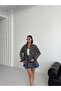 Women's Denim Jacket with Fringe on the Back - 3