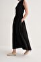 Women's Cupra Flowy Cotton Flared Skirt Black - 7