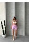 Muslin Beachwear Shorts with Elastic Waist and Waist Tie Detail - 8
