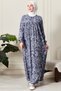 Shirred Robadan Buttoned Front Viscose Fabric Tesseture Clothing Mother Dress Prayer Dress