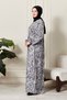 Shirred Robadan Buttoned Front Viscose Fabric Tesseture Clothing Mother Dress Prayer Dress - 2