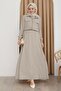 Jacket Zippered Dress Milk Coffee
