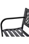 Garden Bench 118 cm Steel Black - 2