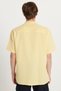 Men's Relax Fit Comfortable Cut Oversized 100% Cotton Muslin Fabric Short Sleeve Sports Court Collar Yellow Shirt - 5