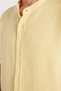 Men's Relax Fit Comfortable Cut Oversized 100% Cotton Muslin Fabric Short Sleeve Sports Court Collar Yellow Shirt - 3