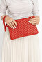 Women's Quilted Leather Clutch Portfolio Bag - 2