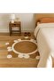 FFD Natural Jute and Fabric Round Rug, 95cm Diameter – Eco-Friendly Handwoven Carpet 120x120cm - 4