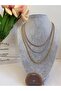 Steel Three Color Thin Twist Chain Necklace - 2