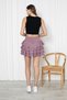 Women's Lilac Layered Flounce Mini Skirt – High Waist, Stretchy Waist Detail - 4
