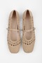 Women's Miela Skin Buckle Knitted Ballerinas - 2