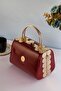 Elysara Eb0170 |   Stylish Portfolio Bag with Patent Leather Double Metal Handles - 2