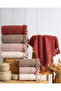 Buldan Production Dowry Deluxe Jacquard Porto 4-Piece Bath Towel I 70X140