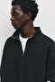 Fermuarlı dik yaka basic sweatshirt - 4