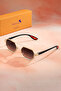 Uv400 Protection Metal Frame Plastic Handle Unisex Sun Glasses Gold Black Red Copper Color Plg-2102C6