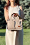 Women's Natural Fabric Canvas Hand and Shoulder Bag - Mini Tote Bag Suitable for Daily Use - 3