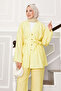 Kimono Set with Belt and Buttons Yellow - 2