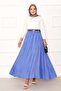 Elastic Waist Pocket Detailed Skirt Baby Blue