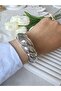Accessories Auger Detailed Opening and Closing Handcuff Bracelet - 2