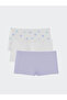 Lcw Kids White Printed Girls' Boxers 3Pcs