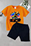 Printed 3-Piece Summer T-Shirt and Shorts Kids Set - 4