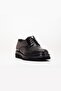 Genuine Leather Men's Classic Shoes Black Patent Leather Thick Sole Tied Flat - 4