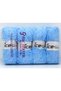4X100Gr. Velvet Baby Micro Fiber Blue Winter, Baby, Chenille, Worsted - 4