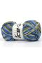 Lot of 4 X 100Gr Skeins Ice Yarns Cotton Splash (100% Cotton) Yarn Blue Shades Gold Grey