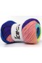 Lot of 4 X 100Gr Skeins Ice Yarns Magic Light Yarn Salmon Yellow Purple Green Turquoise Blue