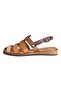 Ülkü Yaman Collection Genuine Leather Women's Knitted Sandals – Closed Toe – Adjustable Buckle - 3