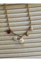Colorful Heart Detailed Seashell Summer Charm Necklace - 3
