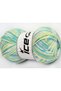 Lot of 4 X 100Gr Skeins Ice Yarns Lorena Color (50% Cotton) Yarn Turquoise Blue Green Cream
