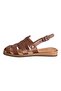 Ülkü Yaman Collection Genuine Leather Women's Knitted Sandals – Closed Toe – Adjustable Buckle - 2