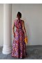 Women's Perry Patterned Belted Pocket Wide Leg Tulle Summer Jumpsuit - 6