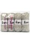 Lot of 4 X 100Gr Skeins Ice Yarns Chenille Baby (100% Microfiber) Yarn Light Gray - 4