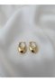 Women's Steel Tarnish Xupig Stone Hoop Earrings